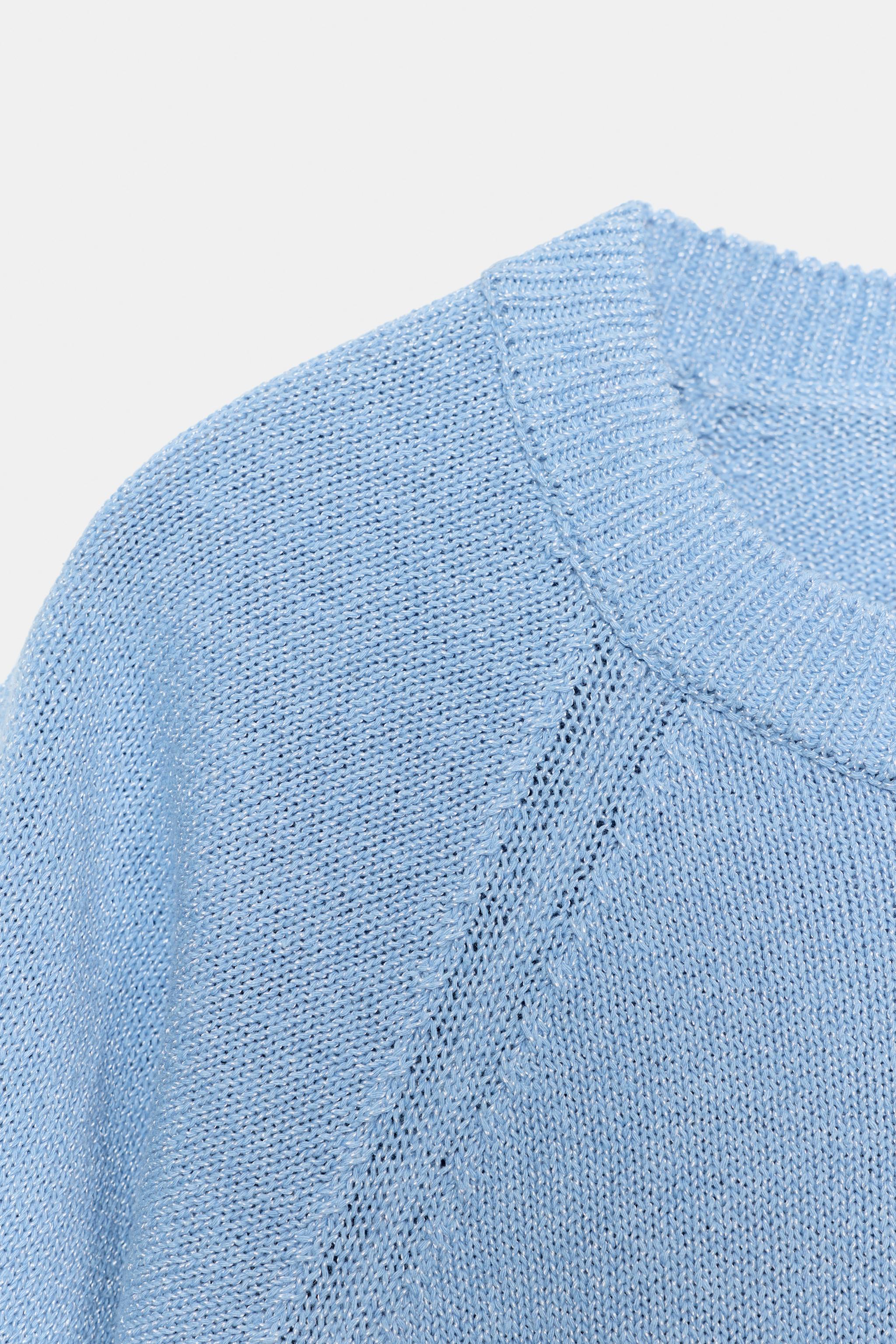ROUNDED HEM SHORT SLEEVE KNIT JUMPER